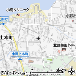 兵庫県小野市上本町201周辺の地図