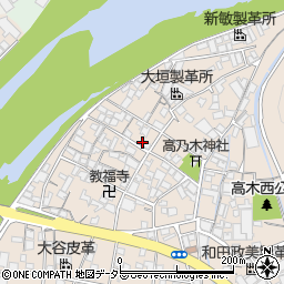 兵庫県姫路市花田町高木461周辺の地図
