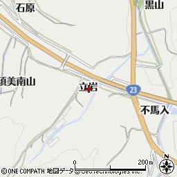 愛知県額田郡幸田町須美立岩周辺の地図