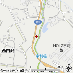 愛知県新城市富岡西門沢4-253周辺の地図