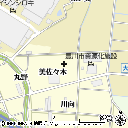 愛知県豊川市長草町美佐々木周辺の地図