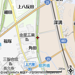 愛知県幸田町（額田郡）深溝（定撰）周辺の地図