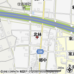 愛知県豊川市六角町北林周辺の地図