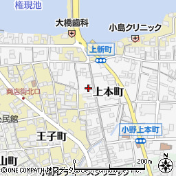 兵庫県小野市上本町71周辺の地図