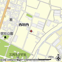 愛知県豊川市一宮町西垣内44周辺の地図