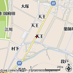 愛知県豊川市金沢町神田畑周辺の地図