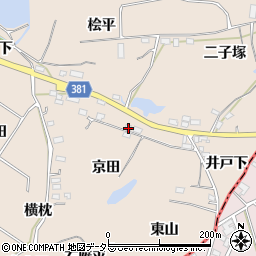 愛知県豊川市金沢町京田7周辺の地図