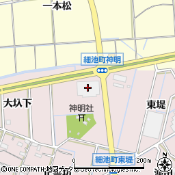 愛知中央青果西尾地方卸売市場周辺の地図