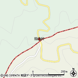 殻池峠周辺の地図