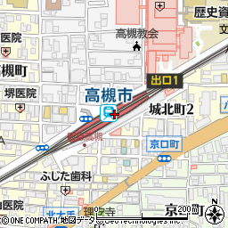 大阪府高槻市周辺の地図