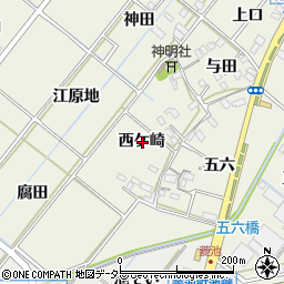 愛知県西尾市深池町西ケ崎周辺の地図