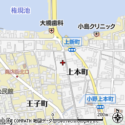兵庫県小野市上本町74周辺の地図