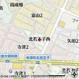 愛知県西尾市寺津町北若王子西周辺の地図