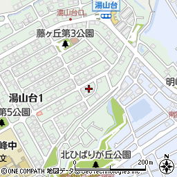兵庫県川西市湯山台1丁目8周辺の地図