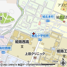 兵庫県姫路市城北本町2-2周辺の地図