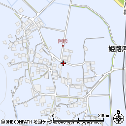 兵庫県小野市阿形町周辺の地図