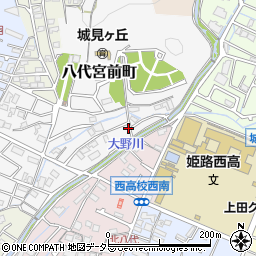 兵庫県姫路市八代宮前町9-23周辺の地図