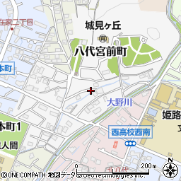 兵庫県姫路市八代宮前町周辺の地図