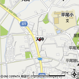 愛知県豊川市平尾町（天神）周辺の地図