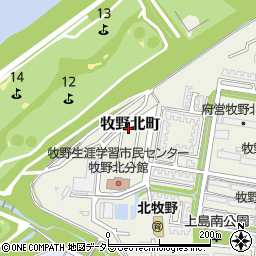 大阪府枚方市牧野北町14-24周辺の地図