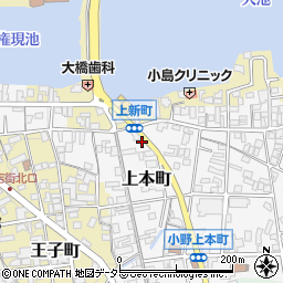 兵庫県小野市上本町77周辺の地図