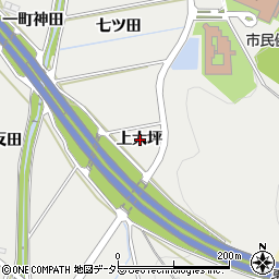 愛知県豊川市平尾町上大坪周辺の地図