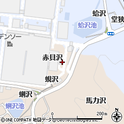 愛知県額田郡幸田町深溝赤貝沢周辺の地図