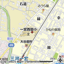 愛知県豊川市一宮町緑周辺の地図