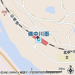 備中川面駅周辺の地図