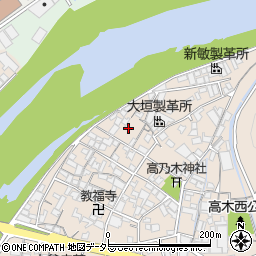 兵庫県姫路市花田町高木173周辺の地図