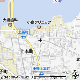 兵庫県小野市上本町周辺の地図