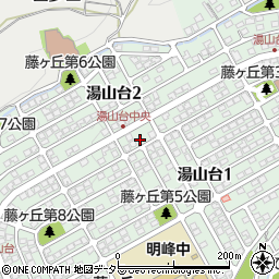 兵庫県川西市湯山台1丁目20周辺の地図