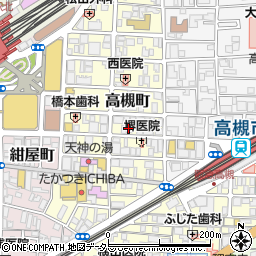 美粧館高槻店周辺の地図
