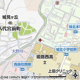 兵庫県姫路市城北本町3-5周辺の地図