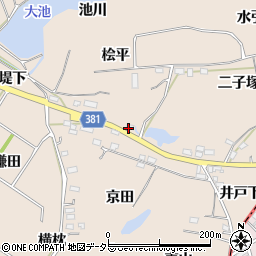 愛知県豊川市金沢町桧平周辺の地図