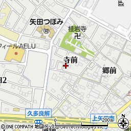 愛知県西尾市上矢田町寺前11-9周辺の地図