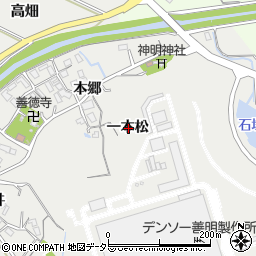 愛知県西尾市善明町一本松周辺の地図