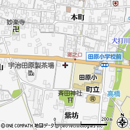 京都府綴喜郡宇治田原町郷之口中林周辺の地図