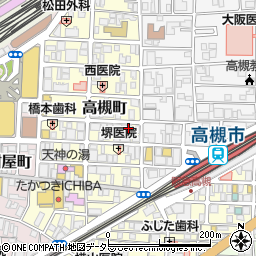 九州居酒屋無法松高槻店周辺の地図