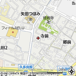 愛知県西尾市上矢田町寺前11-13周辺の地図