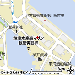 小川港魚河岸食堂周辺の地図