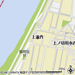 愛知県西尾市小栗町上流作周辺の地図