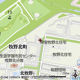 大阪府枚方市牧野北町10-27周辺の地図