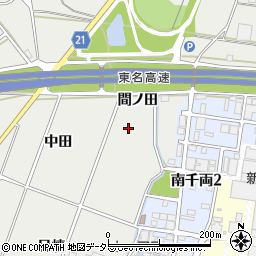 愛知県豊川市千両町（間ノ田）周辺の地図