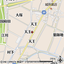 愛知県豊川市金沢町粟地畑周辺の地図