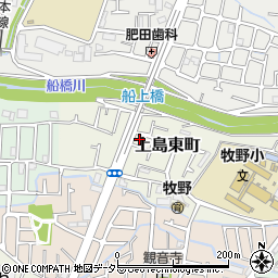 大阪府枚方市上島東町周辺の地図