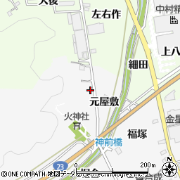 愛知県額田郡幸田町上六栗元屋敷12周辺の地図