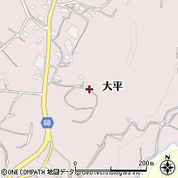 静岡県浜松市浜名区大平185周辺の地図