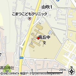 姫路市立高丘中学校周辺の地図