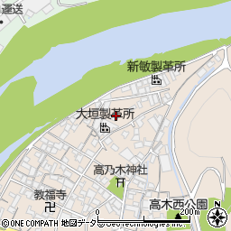 兵庫県姫路市花田町高木170周辺の地図